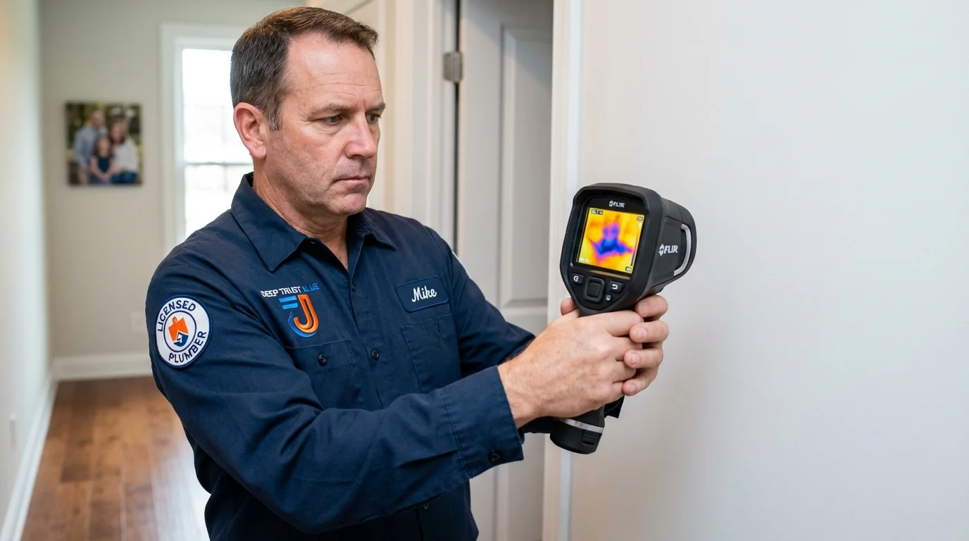 Thermal imaging leak detection by Johns Plumbing LLC in Waukon